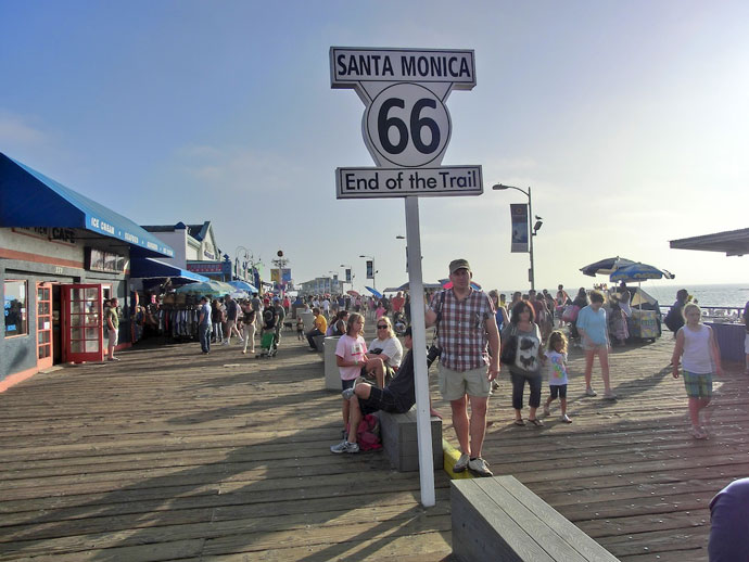 Santa Monica Pier og farvel til Route 66
