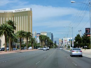 The Strip i Las Vegas nær Mandalay Hotel
