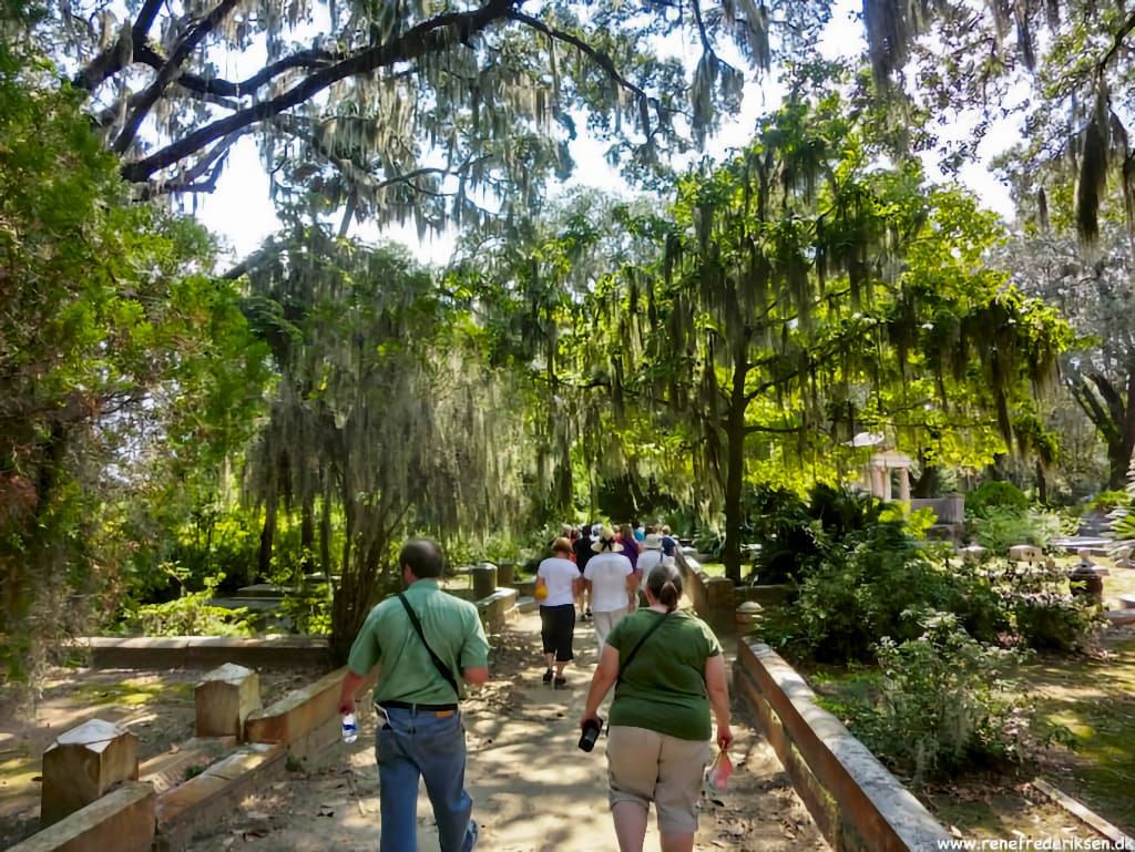 Historisk familiegravsted fra Bonaventure Plantations tid i Savannah